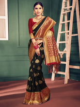 Black Banarasi Art Silk Woven Saree